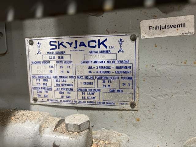 1152976-15 Scissor lift Skyjack, work platform for 3 people