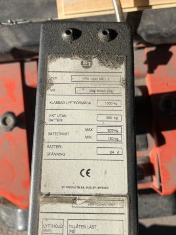 1153068-10 Mobile stacker BT PPS 1000 MX/1