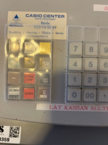 1144359-8 Casio TE-100-1 Cash register