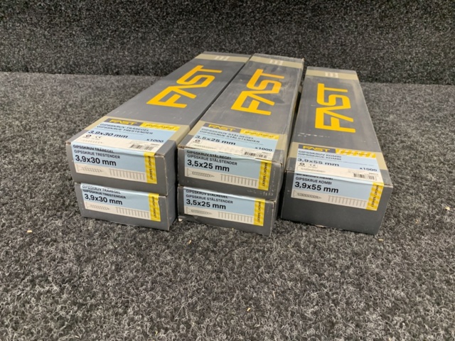 1201580-1 Sortiment med bandad gipsskruv, Fast