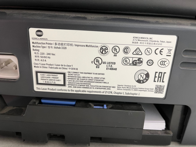 1201812-2 Printer with accessories - Konica Minolta bizhub 3320