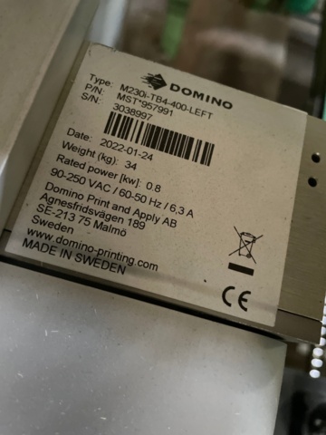 1153199-5 Label applicator Domino M230i 2022