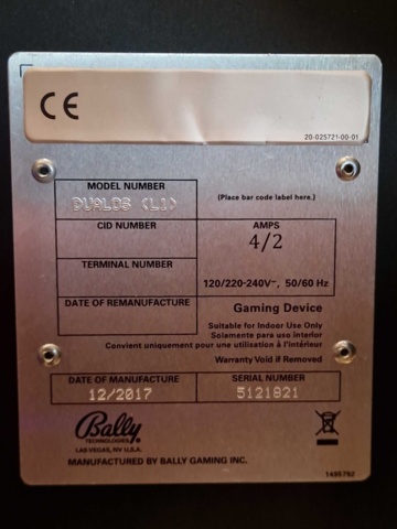 1150297-3 Slotmaskiner 2st - Bally Dualos (L1)