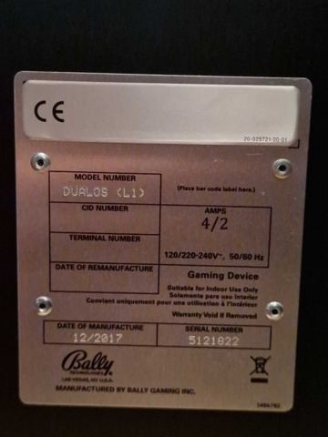 1150297-6 Slotmaskiner 2st - Bally Dualos (L1)