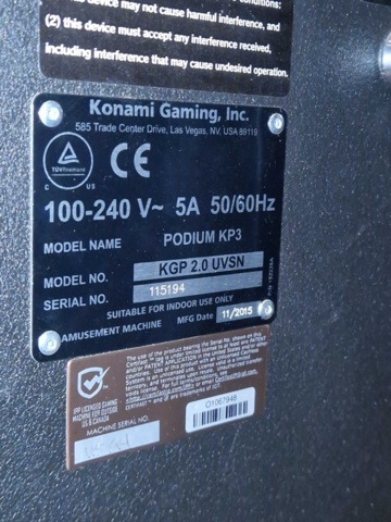 1150303-9 Slot machines 3 pcs - Konami Gaming KGP 2.0 UVSN