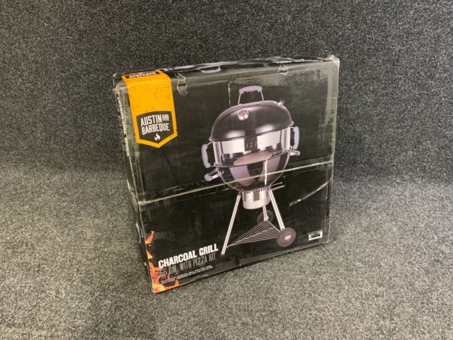 1200048-3 Charcoal grill Austin and Barbeque AABQ Charcoal 66cm and pizza kit