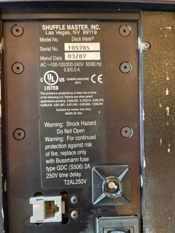 1150347-3 Card shuffler Shuffle Master Deck Mate