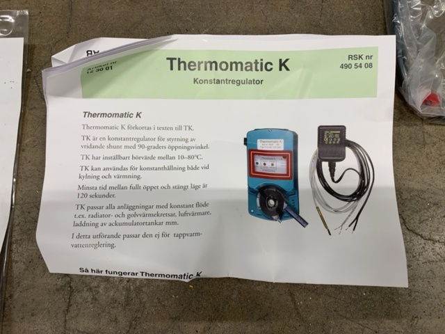 1203146-12 Hot water pump Grundfos 36-50 F 200 & Constant-maintenance regulator Thermomatic K