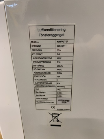 1203147-3 Unit unit KCC-07 Air conditioning