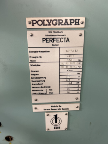 1192565-20 Paper guillotine - Perfecta Seypa 92