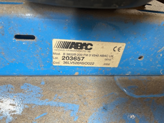 1191381-4 Compressor 200 liters - ABAC B 3800B-200 FM 3 V240 - 2003