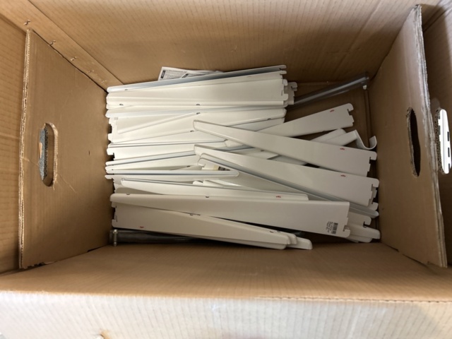 1150488-5 16 drawers elfa with shelf system and baskets