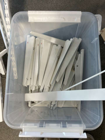 1150488-6 16 drawers elfa with shelf system and baskets