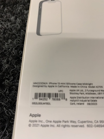 1093394-3 Silicone Case Apple iPhone 13 Mini (Midnight)