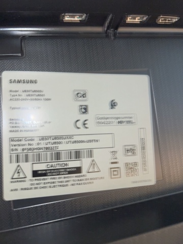 1121802-2 Samsung TV 50 inches