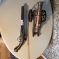 1121807-2 Brass cannon & striker-fired gun