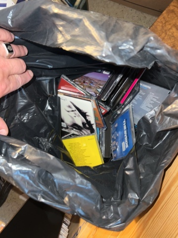 1121839-8 100s of Lp.cd &amp; dvd stereo bench