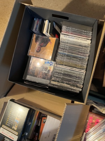 1121839-13 100s of Lp.cd &amp; dvd stereo bench