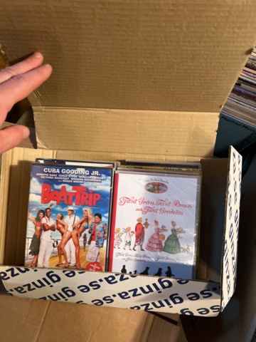 1121839-15 100s of Lp.cd &amp; dvd stereo bench