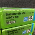 1204406-2 6 st Förpackningar bandad gipsskruv för stål 3,5x25 mm, Essve