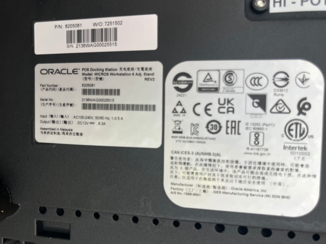 1145393-6 POS system, Micros Oracle Workstation 6