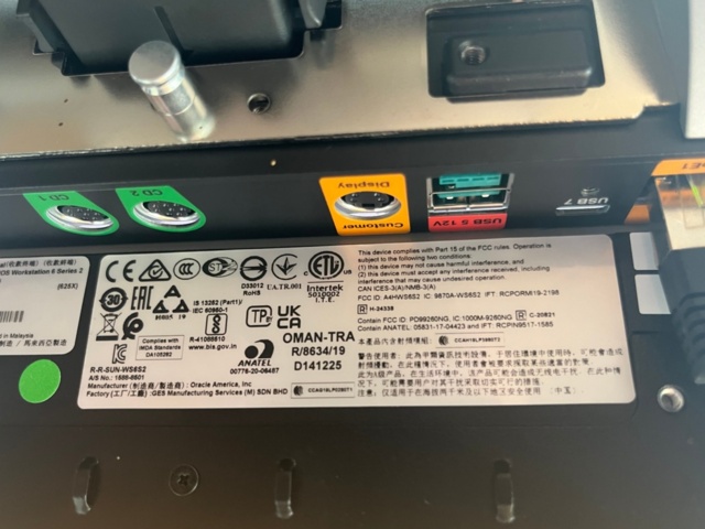 1145393-7 POS system, Micros Oracle Workstation 6