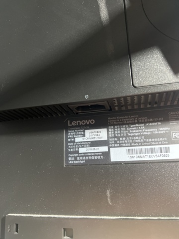 1177662-5 Computer monitors 2 pcs with accessories, 27" - Lenovo ThinkVision T27i-10