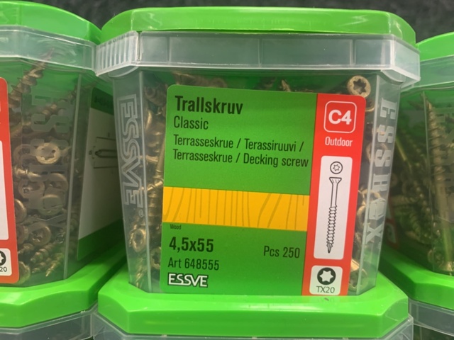 1204481-2 12 pcs Packs Trall screw 4.5x55 mm, Essve