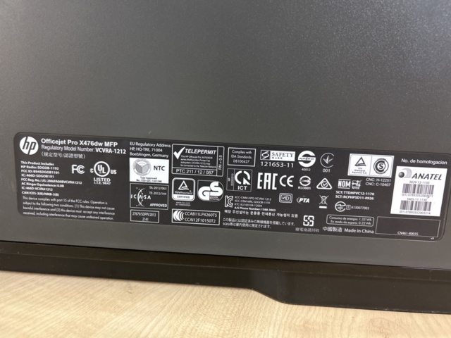1151222-4 Multimachine HP Officejet Pro X476dw