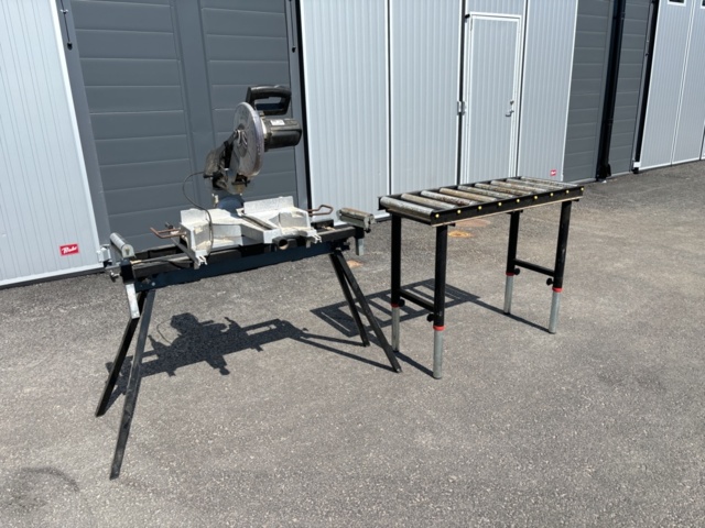 1137481-1 Woodster sl 10u cut and miter saw with stand and roller table