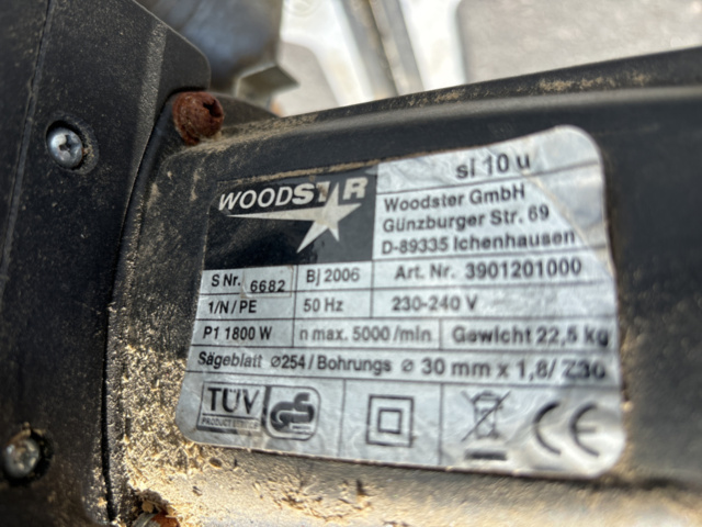 1137481-10 Woodster sl 10u cut and miter saw with stand and roller table