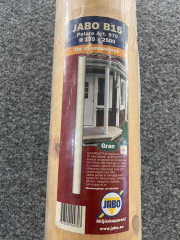 1207816-3 2 st pelare cylindrisk 155x2500, Jabo B15