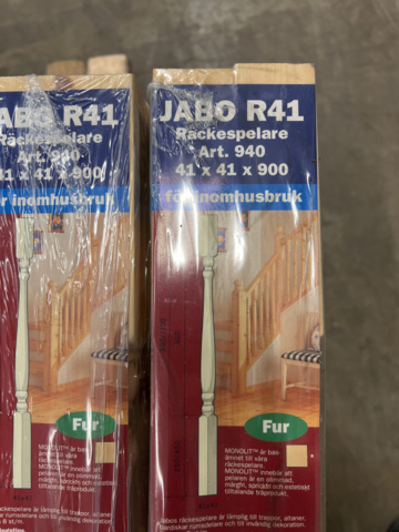 1207821-6 Staket Jabo överliggare, underliggare, räckespelare, ändstolpar