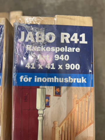 1207821-7 Staket Jabo överliggare, underliggare, räckespelare, ändstolpar