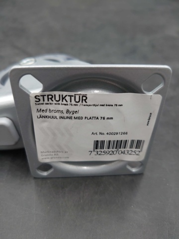 1208769-2 10 pcs Structure castor wheels, 75 mm - Shipping included