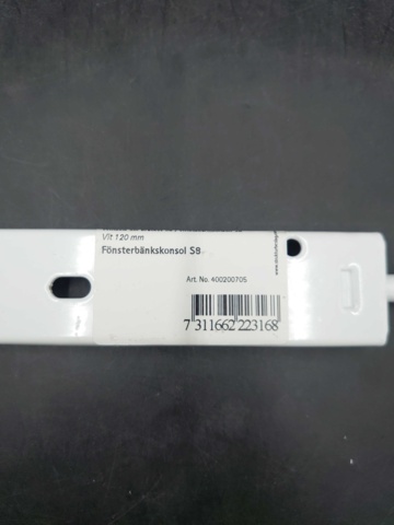 1209527-2 20 pcs Struktur window sill bracket, 120 mm - Shipping included