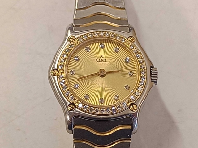 1130820-3 Ladies' EBEL 24K Electroplated trim / Stainless steel and earrings