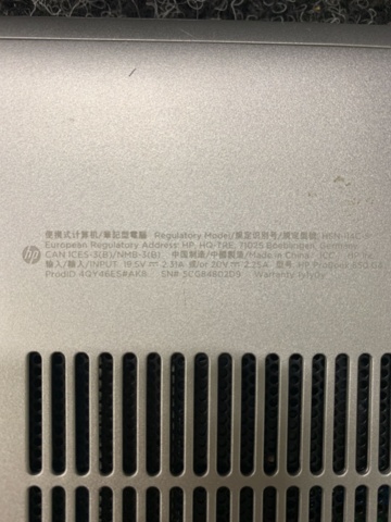 1093641-7 Laptop HP Probook 650 G4 with HP Ultraslim Docking Station