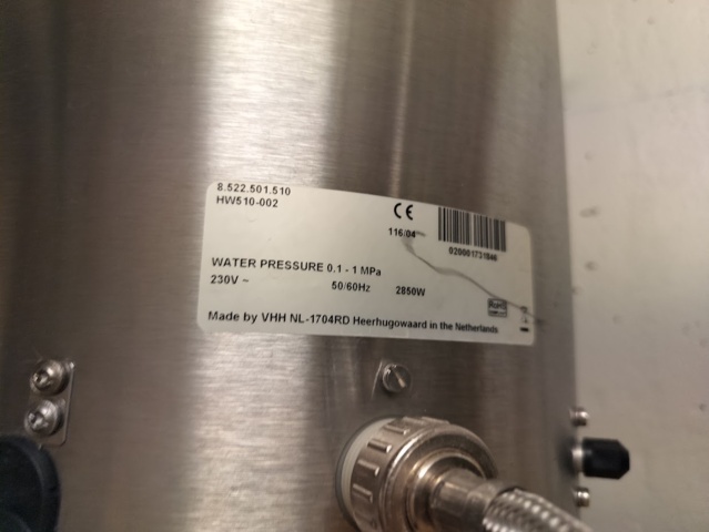 1210667-3 Bravilor bonamat hw 510 hot water tank