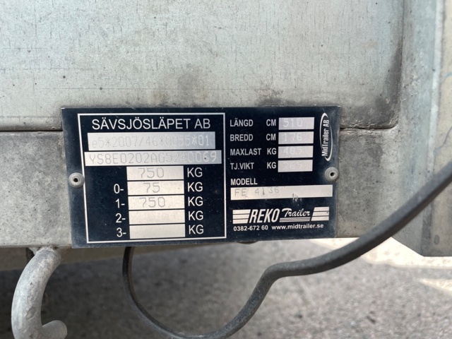 1210854-7 Släpvagn - Rekotrailer FE 4136