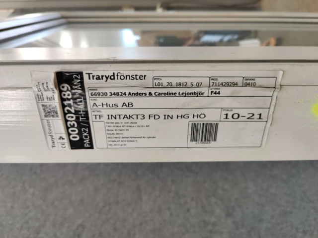 1210523-5 Window door turn Aluminium, Traryd window 10x21