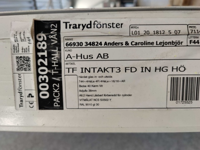 1210523-6 Window door turn Aluminium, Traryd window 10x21