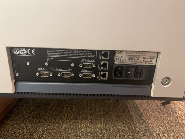 1177776-4 Banknote counter Giesecke & Devrient BPS 212