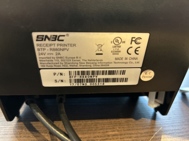 1192669-6 POS system/computer with printer 15" FEC PP-9635B