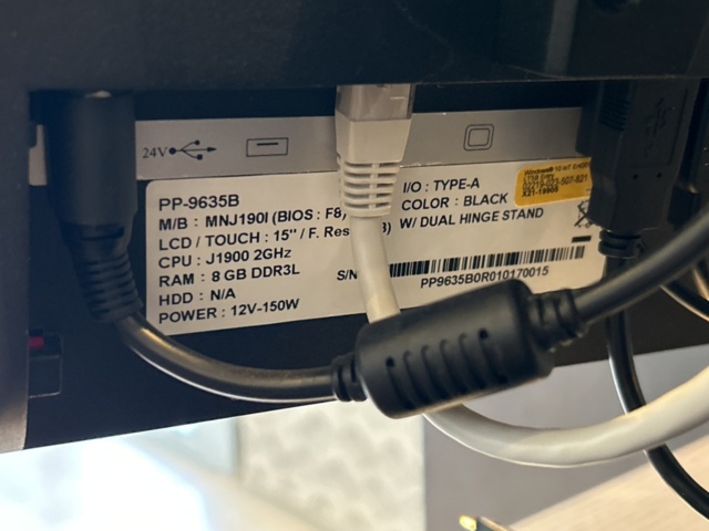 1192669-4 POS system/computer with printer 15" FEC PP-9635B