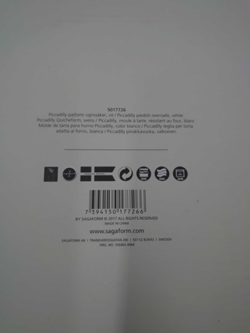 1212132-3 6 pcs Saga form Pernilla Wahlgren Piccadilly pie form white 28 cm - Shipping included