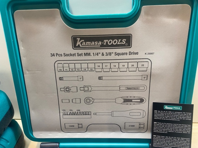 1211303-3 4 Socket set Kamasa Tools 3/8