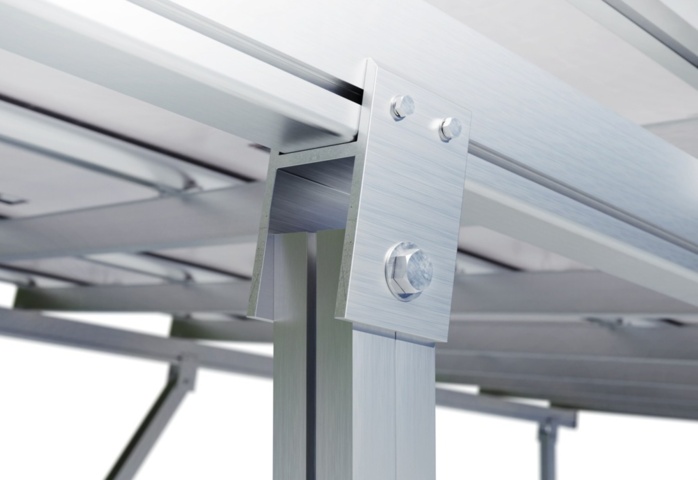 1212323-5 Carport for 2 cars with solar panels 6.6 kW Fullblack