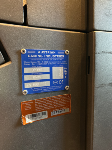 1151405-8 Slot machines 2 Novomatic FV 680 CF2 MULTI GAME