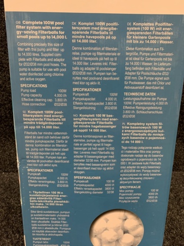 1212539-5 Filter ball system Swim & Fun 100W